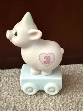 Precious Moments Birthday Train Pig Age 3